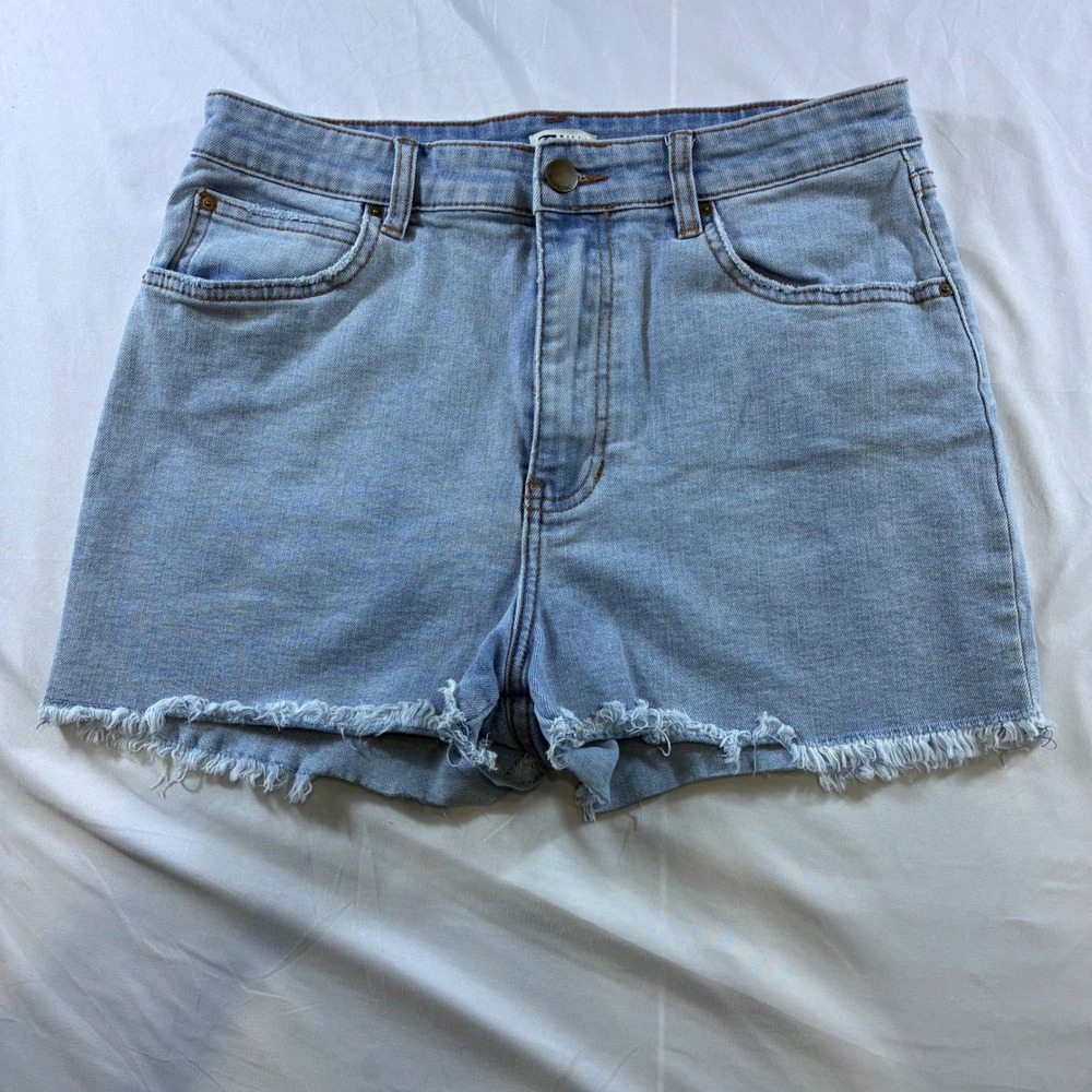 Billabong Womens Light Wash‎ High Waisted Denim Cutoff Shorts Blue Size 30